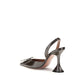 Amina Muaddi Brown Calf Leather Bos Taurus High Heel Pumps