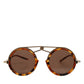 Dolce & Gabbana Gold Havana Frame DG Fatto A Mano Eyewea Sunglasses