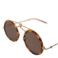 Dolce & Gabbana Gold Havana Frame DG Fatto A Mano Eyewea Sunglasses