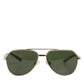 Dolce & Gabbana DG2125 Silver Frame Aviator Shades Eyewear Sunglasses Children