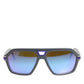 Dolce & Gabbana Blue Acetate Aviator Shades Eyewear Sunglasses
