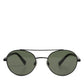 Dolce & Gabbana Matte Black Steel Frame Gray Lens Sunglasses