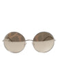 Dolce & Gabbana DG2215K Silver Metal Round Shades Eyewear Sunglasses