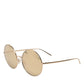 Dolce & Gabbana Gold Metal Round Shades Eyewear Sunglasses