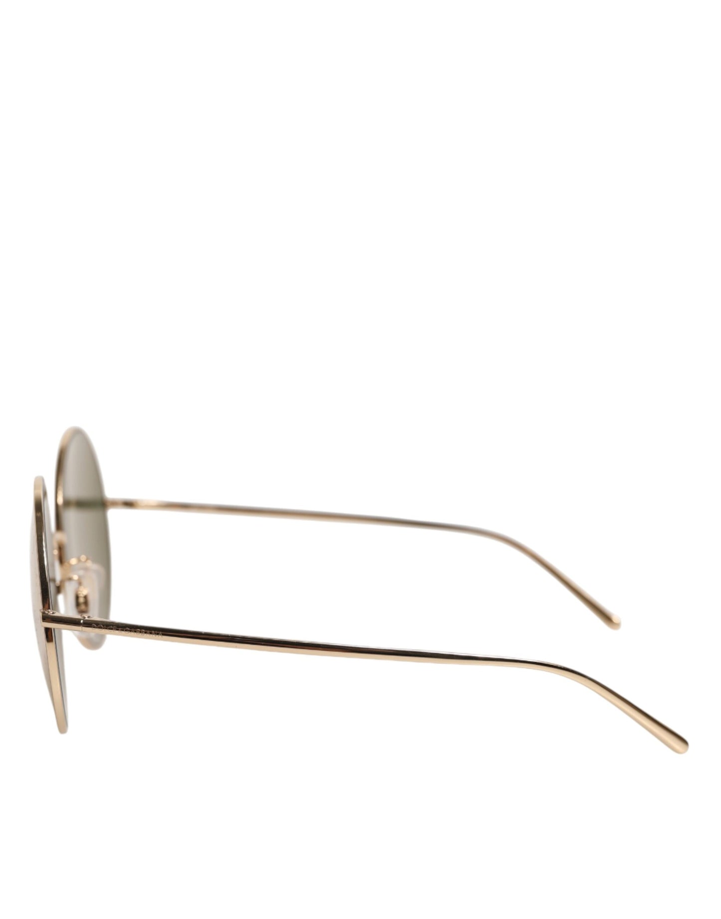 Dolce & Gabbana Gold Metal Round Shades Eyewear Sunglasses