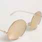 Dolce & Gabbana Gold Metal Round Shades Eyewear Sunglasses