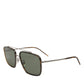Dolce & Gabbana Silver Metal Frame Polarized Navigator Sunglasses