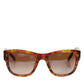 Dolce & Gabbana DG4338F Brown Havana Full Rim Round Lenses Sunglasses