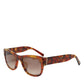 Dolce & Gabbana DG4338F Brown Havana Full Rim Round Lenses Sunglasses