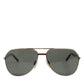 Dolce & Gabbana DG2106K Black Gold Plated Polarized MetalFrame Sunglasses