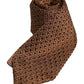 Dolce & Gabbana Brown 100% Silk Adjustable Necktie Men Accessory Tie