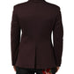Dolce & Gabbana Maroon Cotton 2 Buttons Suit Jacket Blazer