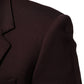 Dolce & Gabbana Maroon Cotton 2 Buttons Suit Jacket Blazer