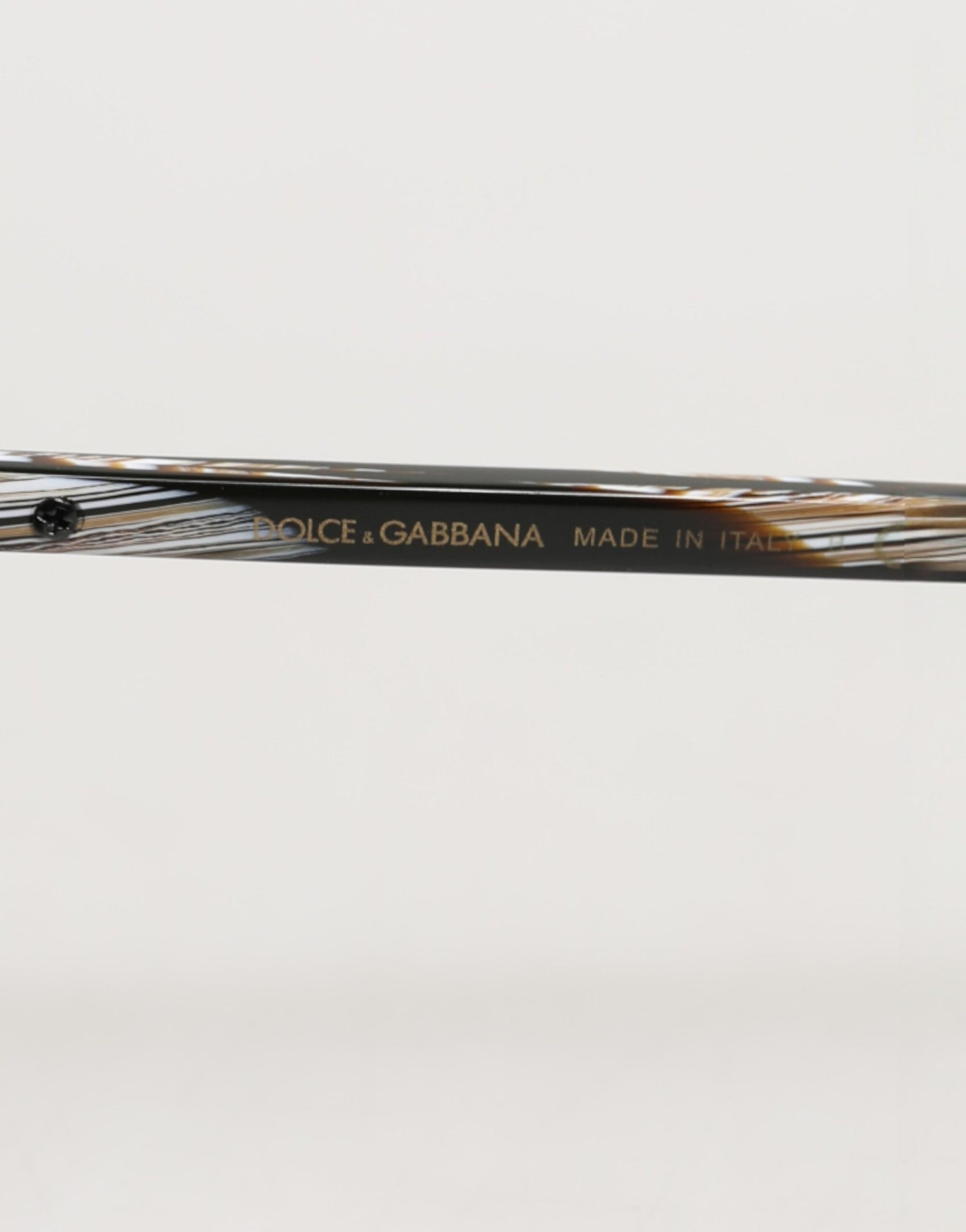 Dolce & Gabbana Modified Aviator Striped Brown Acetate Gradient Sunglasses