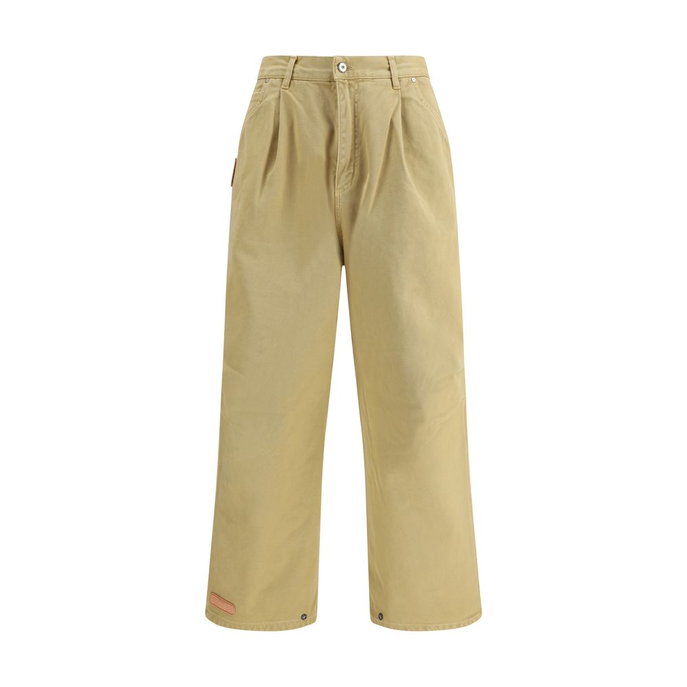 PDF Channel Beige Cotton Casual Pants
