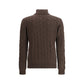 Aragona Cashmere Brown Cashmere Turtleneck