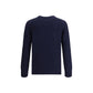 Aragona Cashmere Blue Merino Wool Sweatshirt