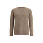 Aragona Cashmere Brown Merino Wool Sweatshirt