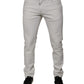 Dolce & Gabbana White Cotton Stretch Skinny Men Denim Jeans