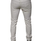 Dolce & Gabbana White Cotton Stretch Skinny Men Denim Jeans