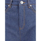 Ami Paris Blue Cotton Flared Jeans