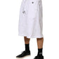 Dolce & Gabbana White Distressed Cotton Men Bermuda Shorts