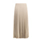 True Royal Beige Wool Long Skirt