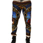 Dolce & Gabbana Multicolor Julias Ceasar Print Tapered Pants