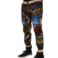 Dolce & Gabbana Multicolor Julias Ceasar Print Tapered Pants