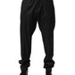 Dolce & Gabbana Black Wool Formal Dress Men Trouser Pants