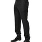 Dolce & Gabbana Black Wool Formal Dress Men Trouser Pants