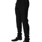 Dolce & Gabbana Black Wool Formal Dress Men Trouser Pants