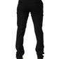 Dolce & Gabbana Black Wool Formal Dress Men Trouser Pants