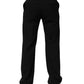 Dolce & Gabbana Black Wool Formal Dress Men Trouser Pants