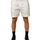 Dolce & Gabbana White Cotton Mid Waist Men Bermuda Shorts