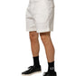 Dolce & Gabbana White Cotton Mid Waist Men Bermuda Shorts