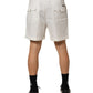 Dolce & Gabbana White Cotton Mid Waist Men Bermuda Shorts