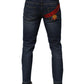 Dolce & Gabbana Blue Cotton Stretch Skinny Men Denim Jeans