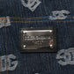 Dolce & Gabbana Blue Logo Print Straight Denim Men Jeans