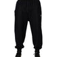 Dolce & Gabbana Black Cotton Blend Drawstring Jogger Jogger Pants