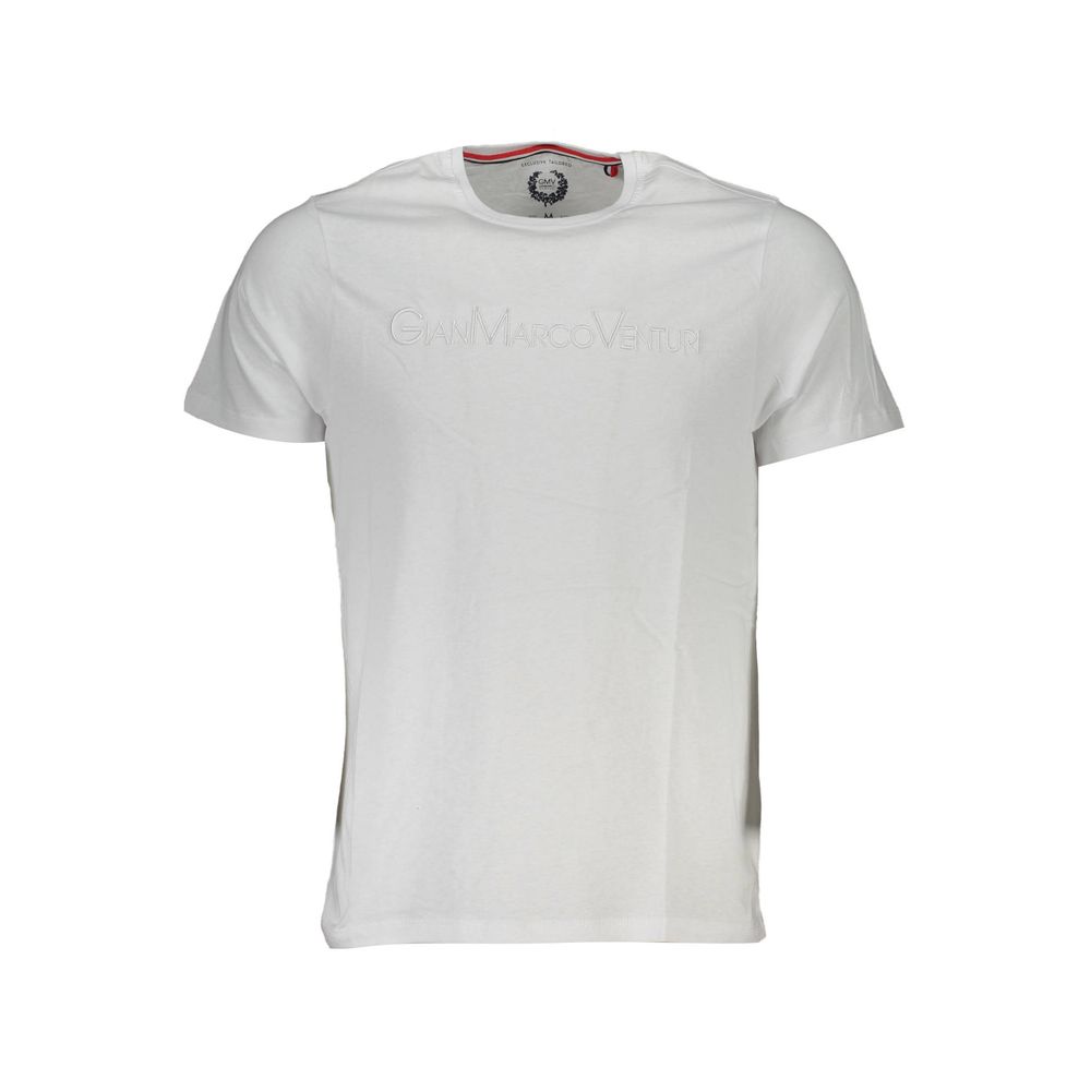 Gianmarco Venturi Bianco Cotton Men T-Shirt