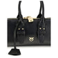PINKO Black Calf Leather Bos Taurus Handbag