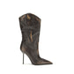 Paris Texas Brown Calf Leather Bos Taurus High Heel Boots