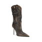 Paris Texas Brown Calf Leather Bos Taurus High Heel Boots