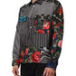 Dolce & Gabbana Multicolor Patchwork Long Sleeves Silk Shirt