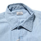 Deperlu Blue Denim Regular Fit Collared Long Sleeve Men Shirt