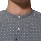 AGLINI Gray Polka Dot Cotton Button Down Long Sleeves Shirt