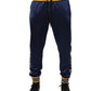 Dolce & Gabbana Blue Nylon Jogger Mid Waist Trouser Pants