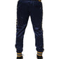 Dolce & Gabbana Blue Nylon Jogger Mid Waist Trouser Pants