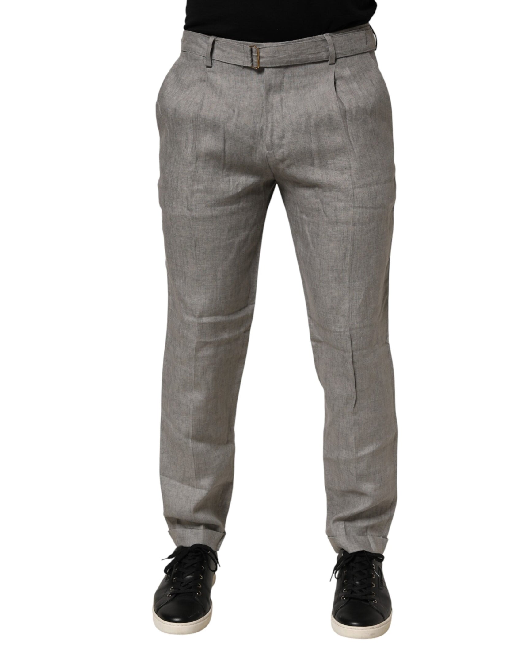 Briglia 1949 Gray Mid Waist Dress Formal Skinny Men Pants